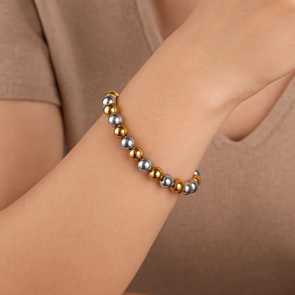 Bracciale Sfere Bicolor