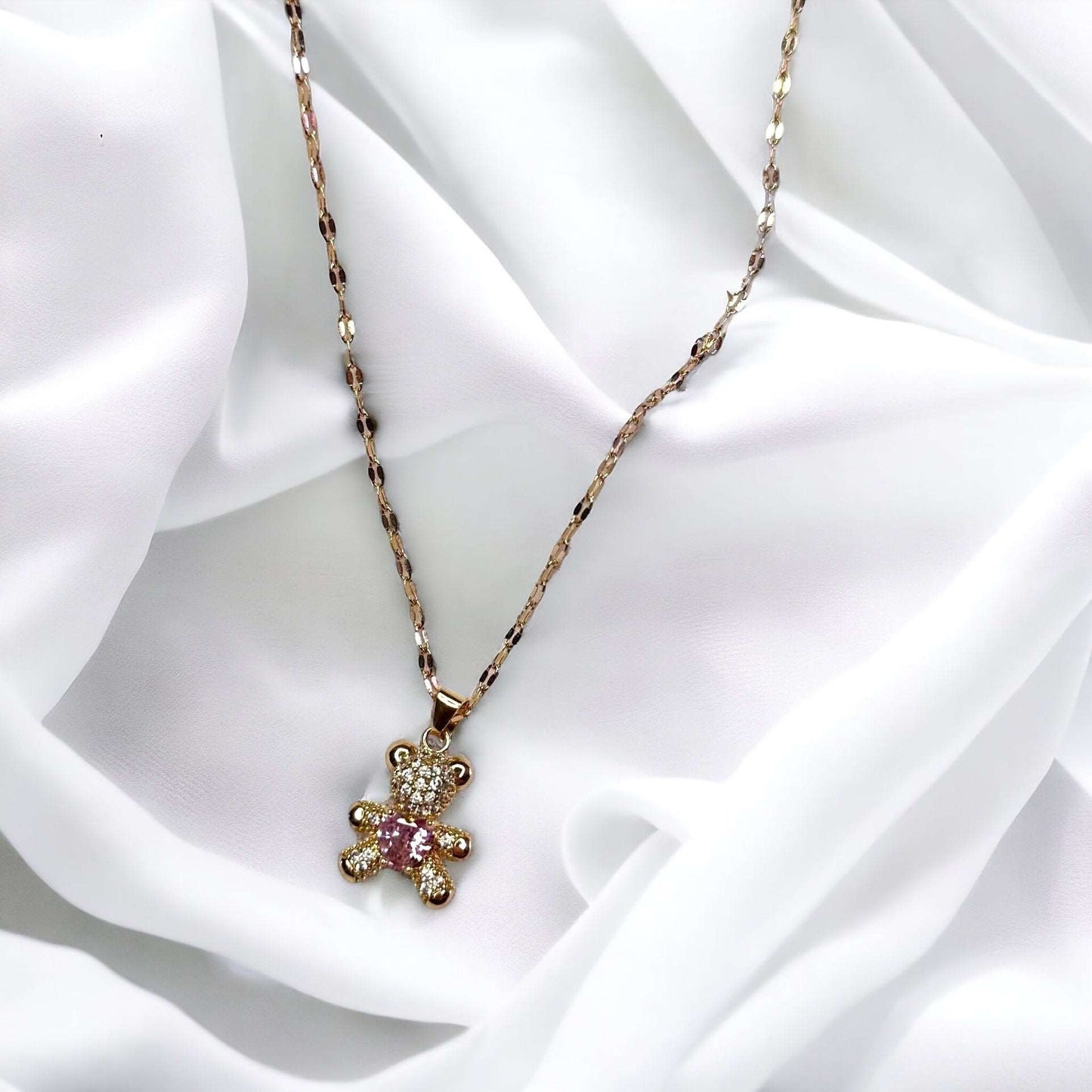 Collana Orsetto rosa