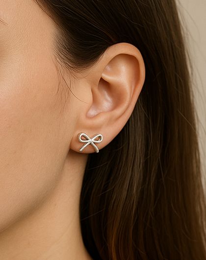 Orecchini Fiocco Argento