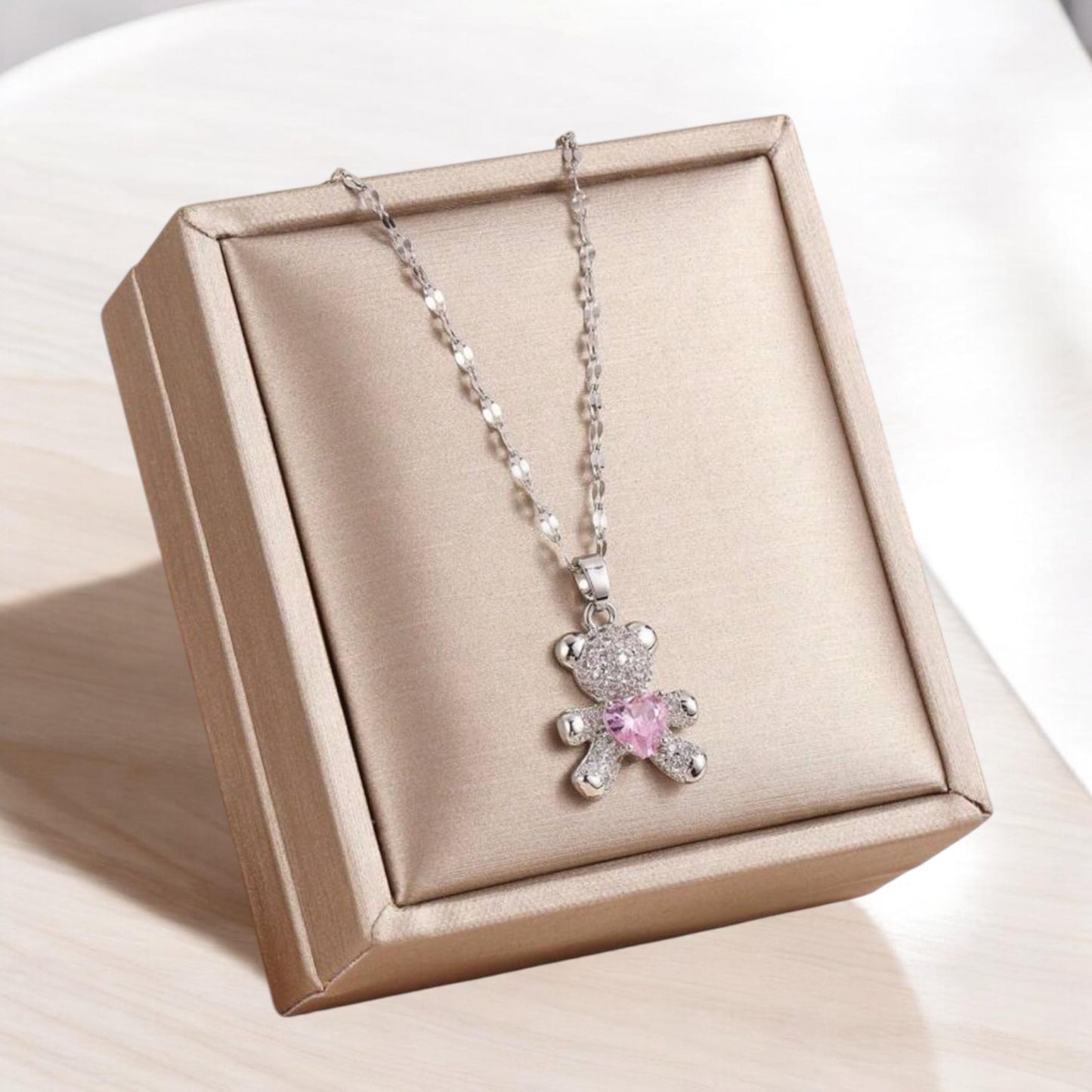 Collana Orsetto rosa