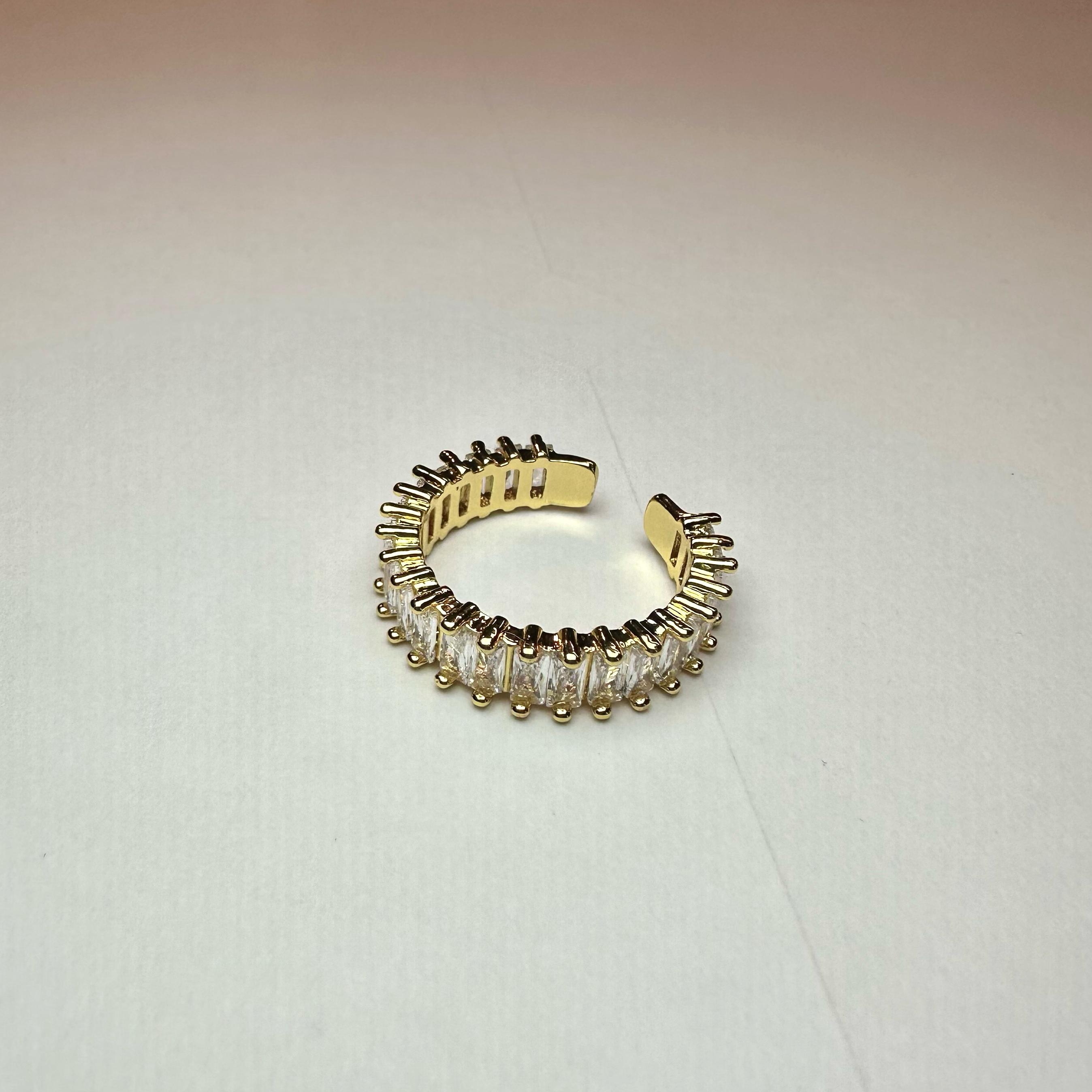 Anello Baguette Oro Bianco