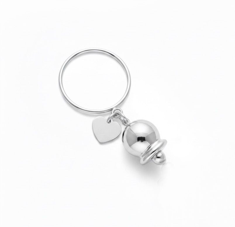Anello Campanella Sonaglio Argento