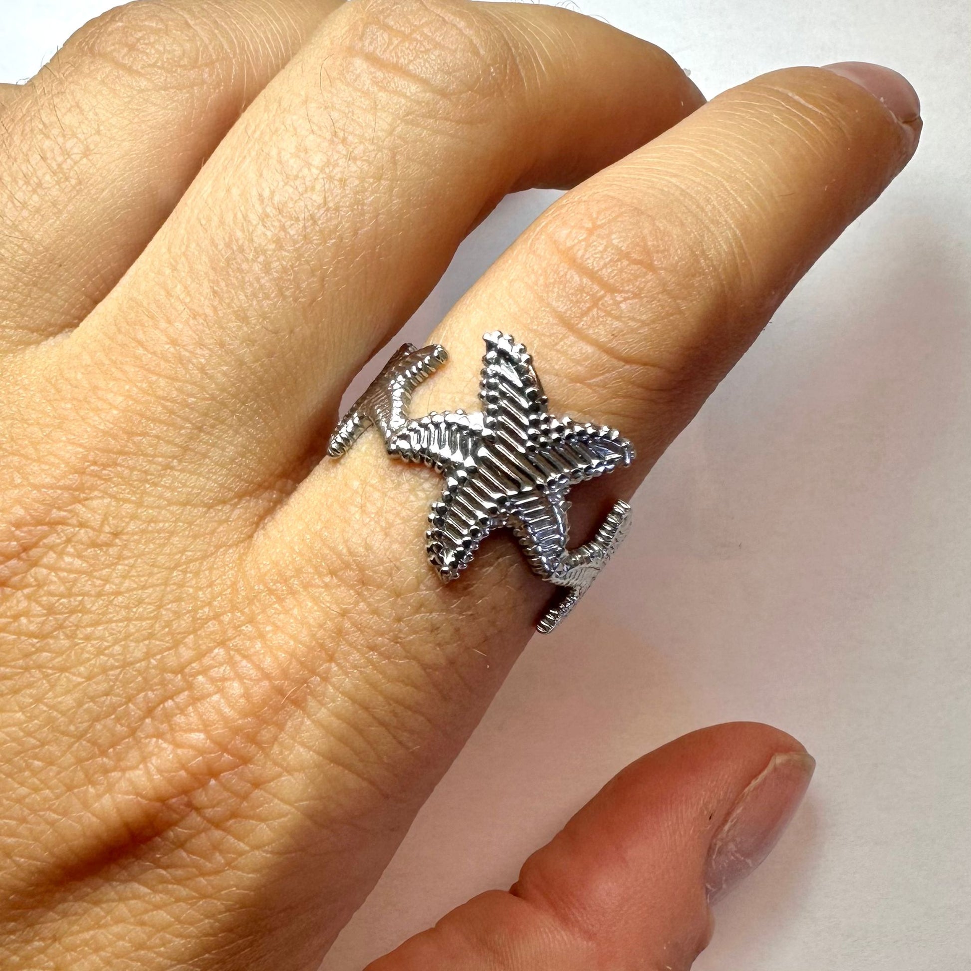 Anello Stella Marina Argento