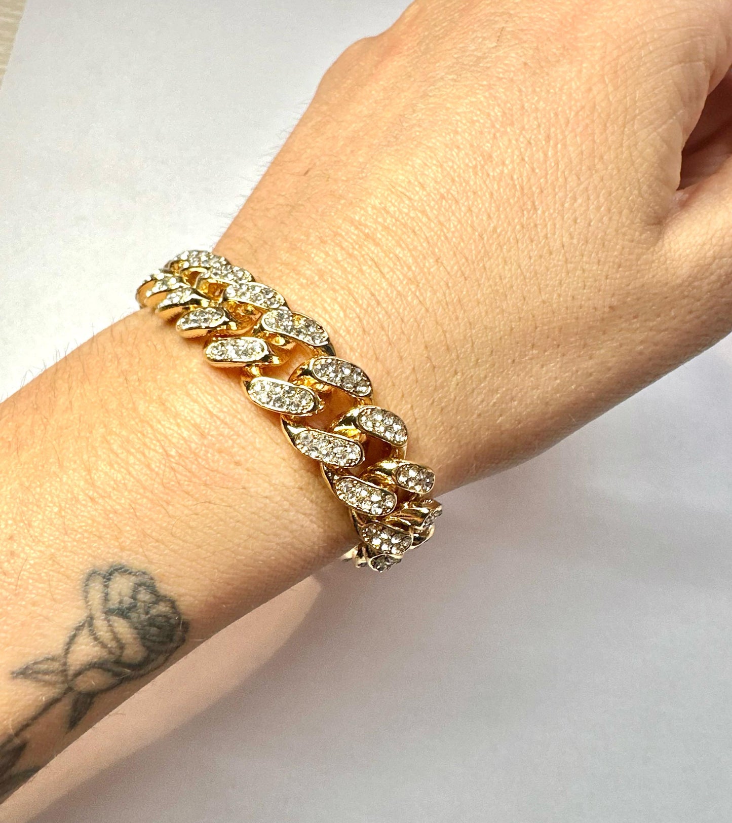 Bracciale Catena Zirconato Oro
