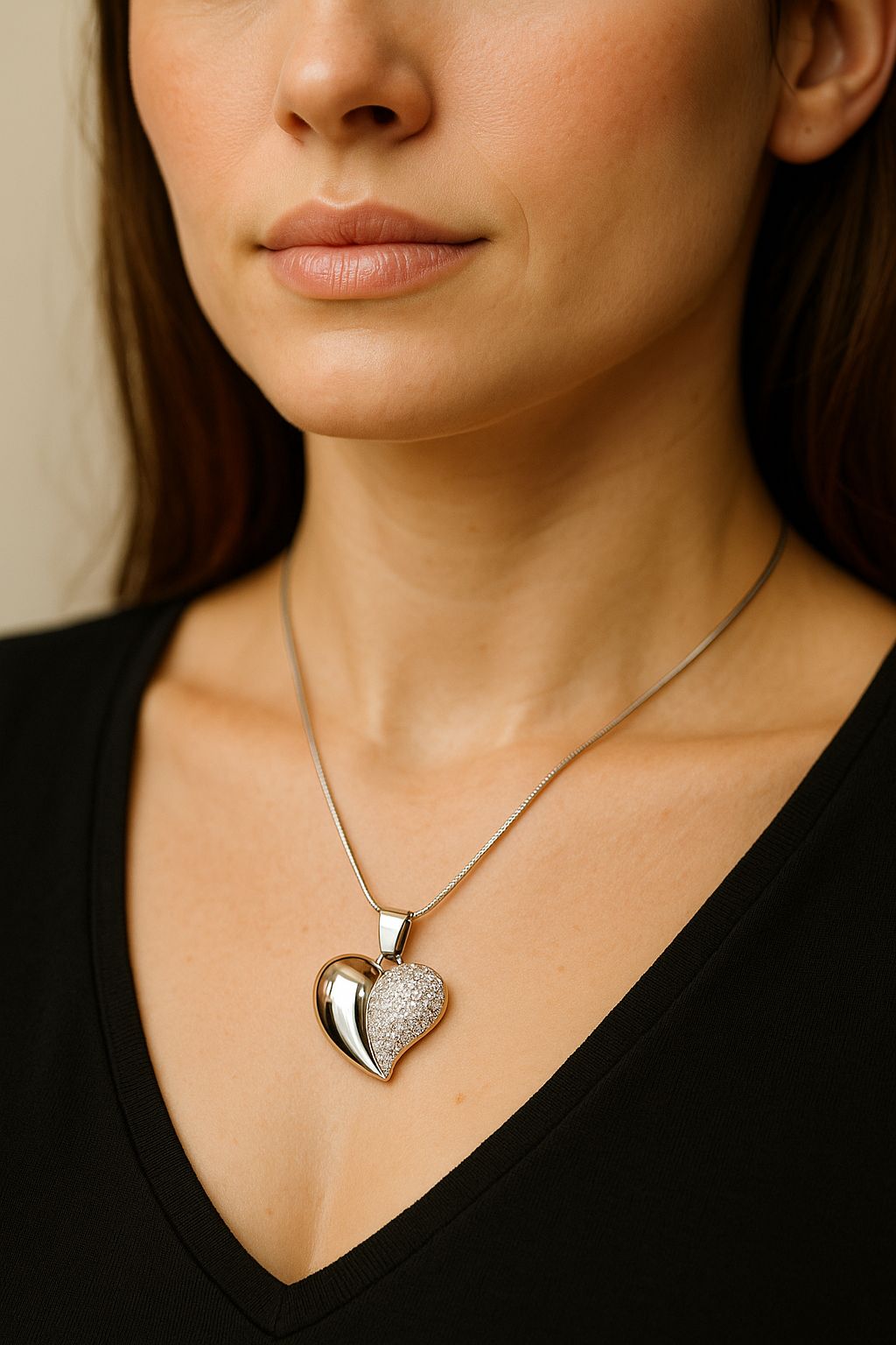 Collana Corazon Zirconato
