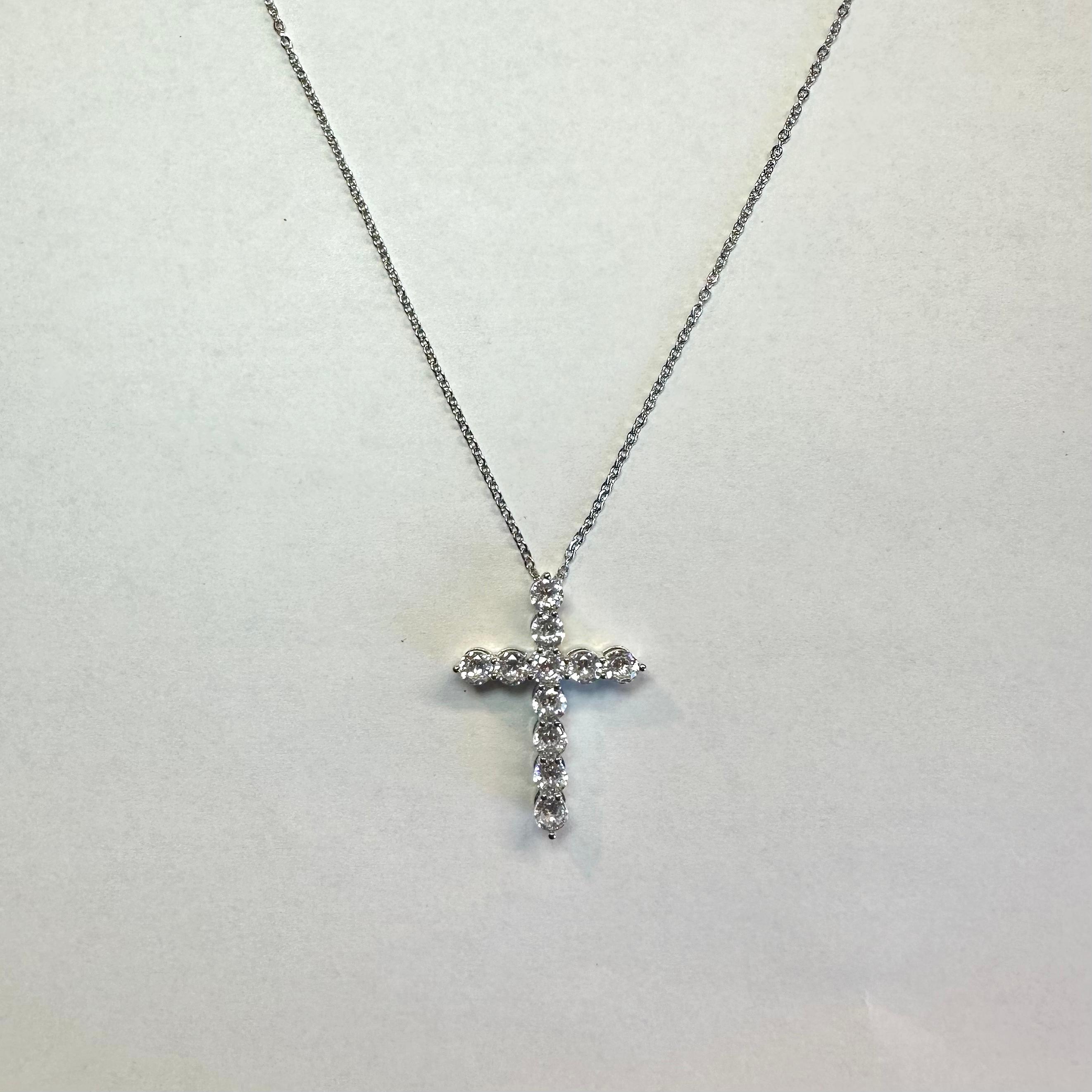 Collana Croce Diamond Argento