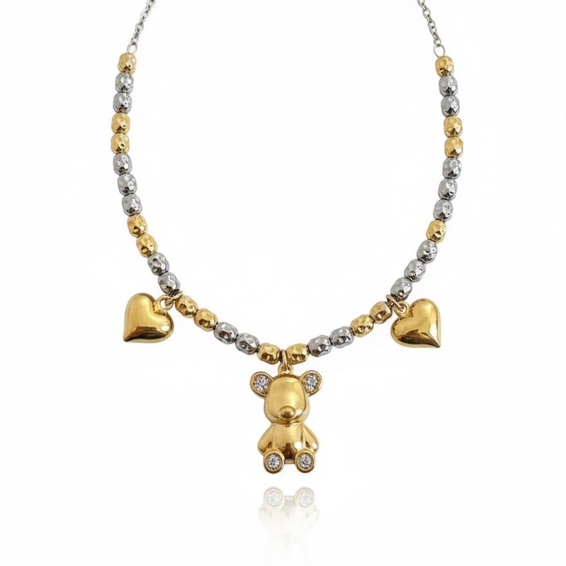 Collana Orsacchiotto Sonaglio Bicolor