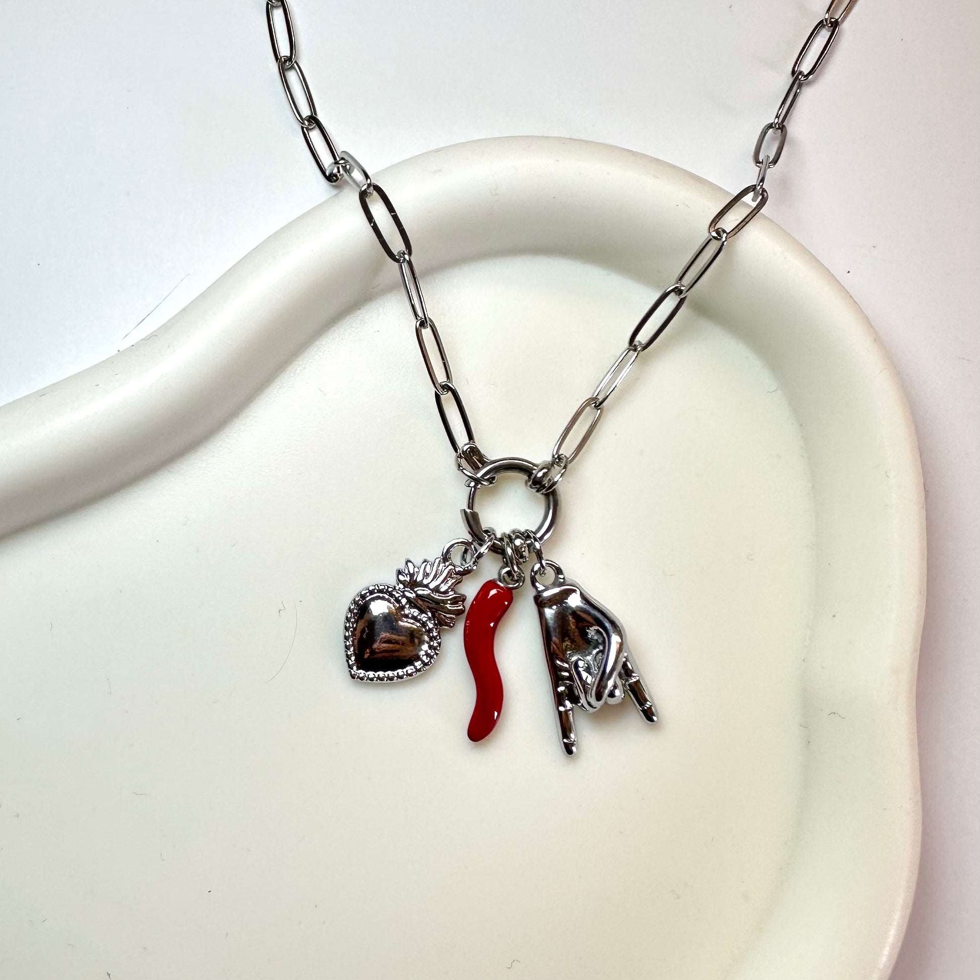 Collana Charm Fortuna Argento