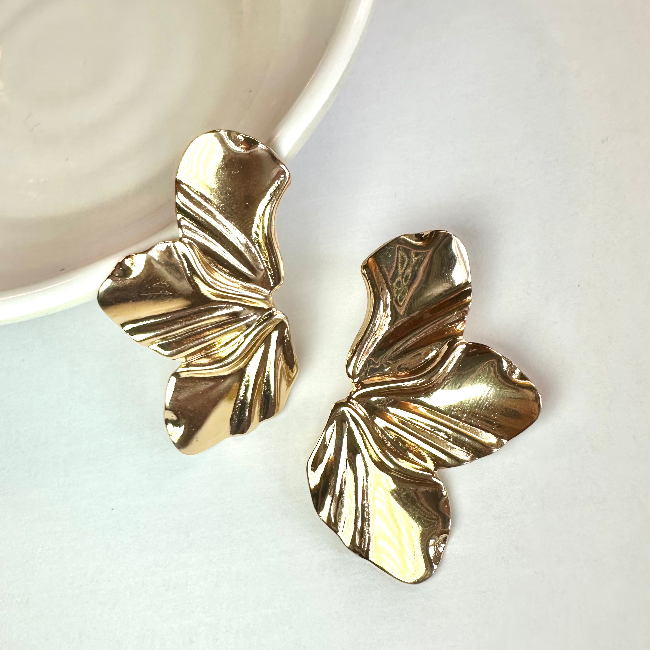 Orecchini Foglia Oro
