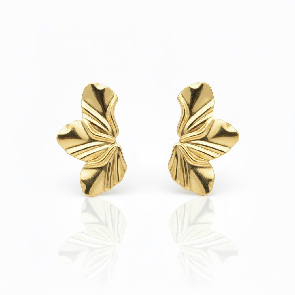 Orecchini Foglia Oro