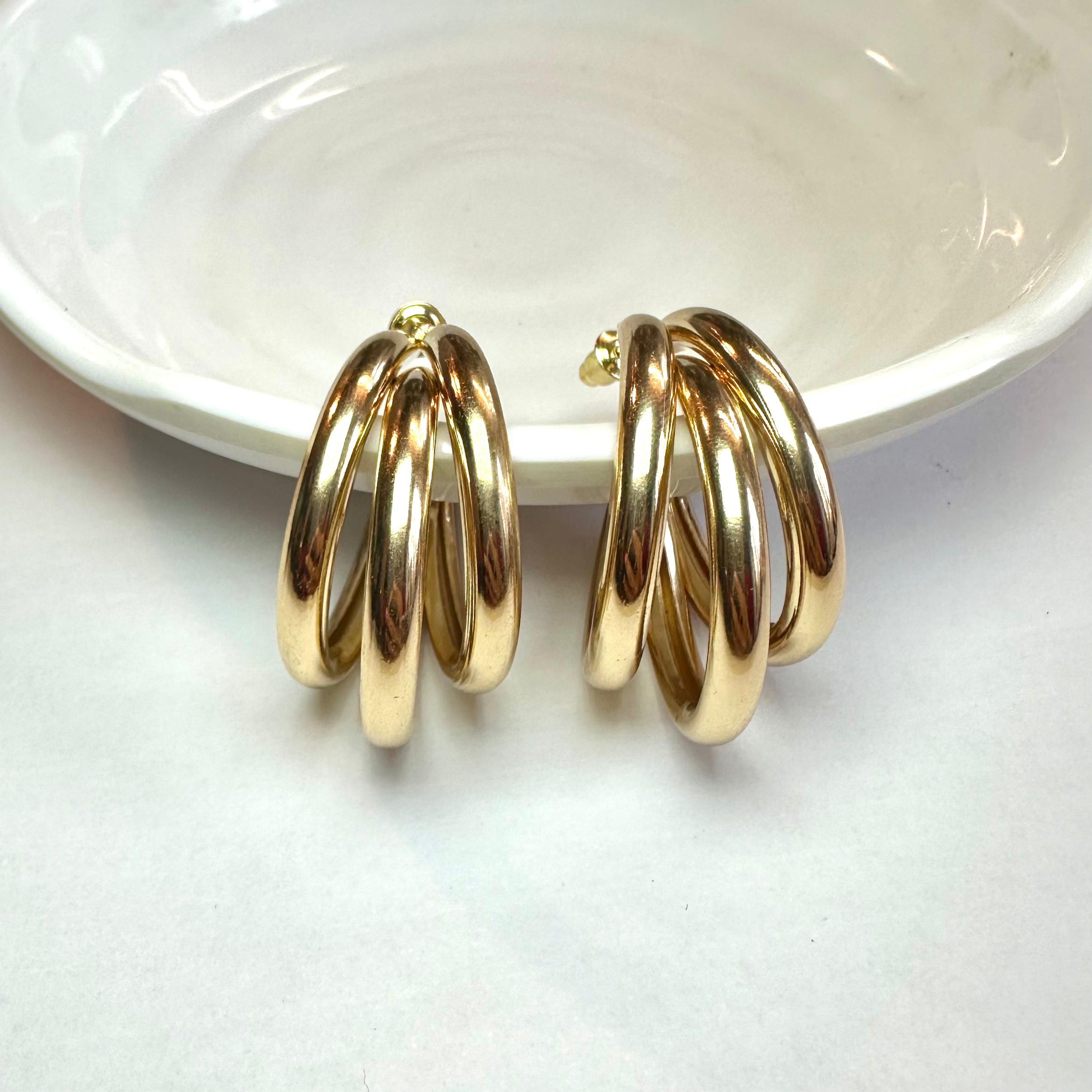 Orecchini Triple Big Oro