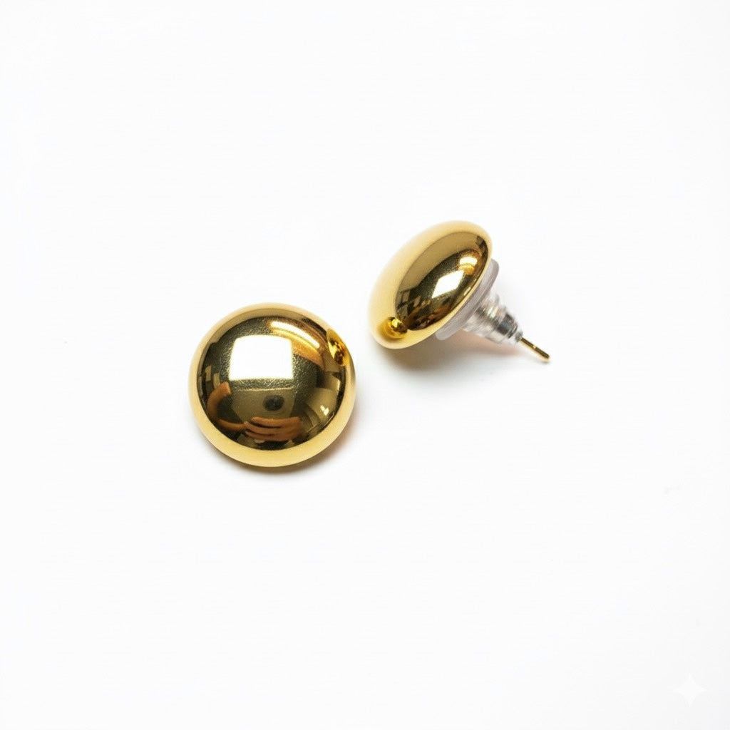 Orecchini Bottone Oro