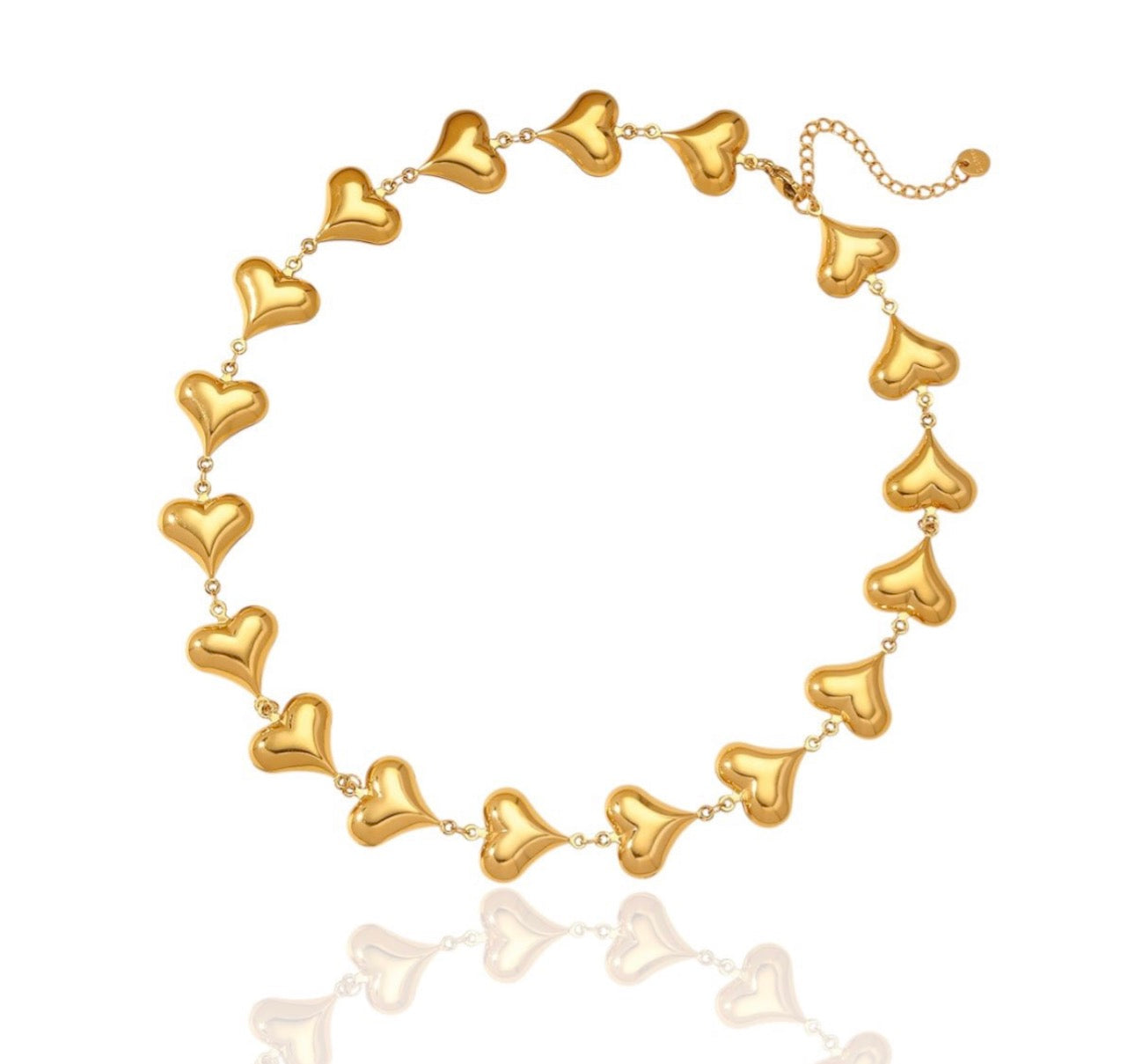 Collana Cuoricini Sonaglio Oro