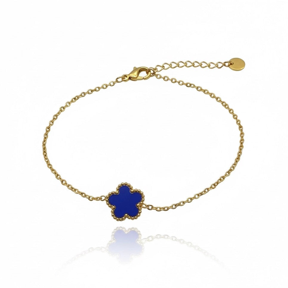 Bracciale Fiore Oro Blu