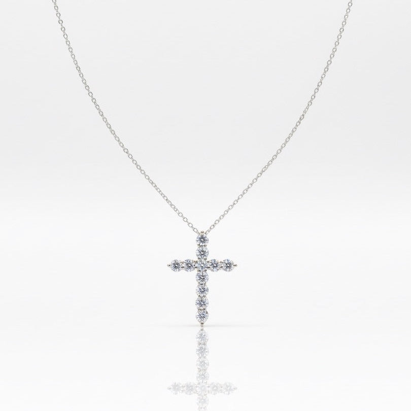 Collana Croce Diamond Argento