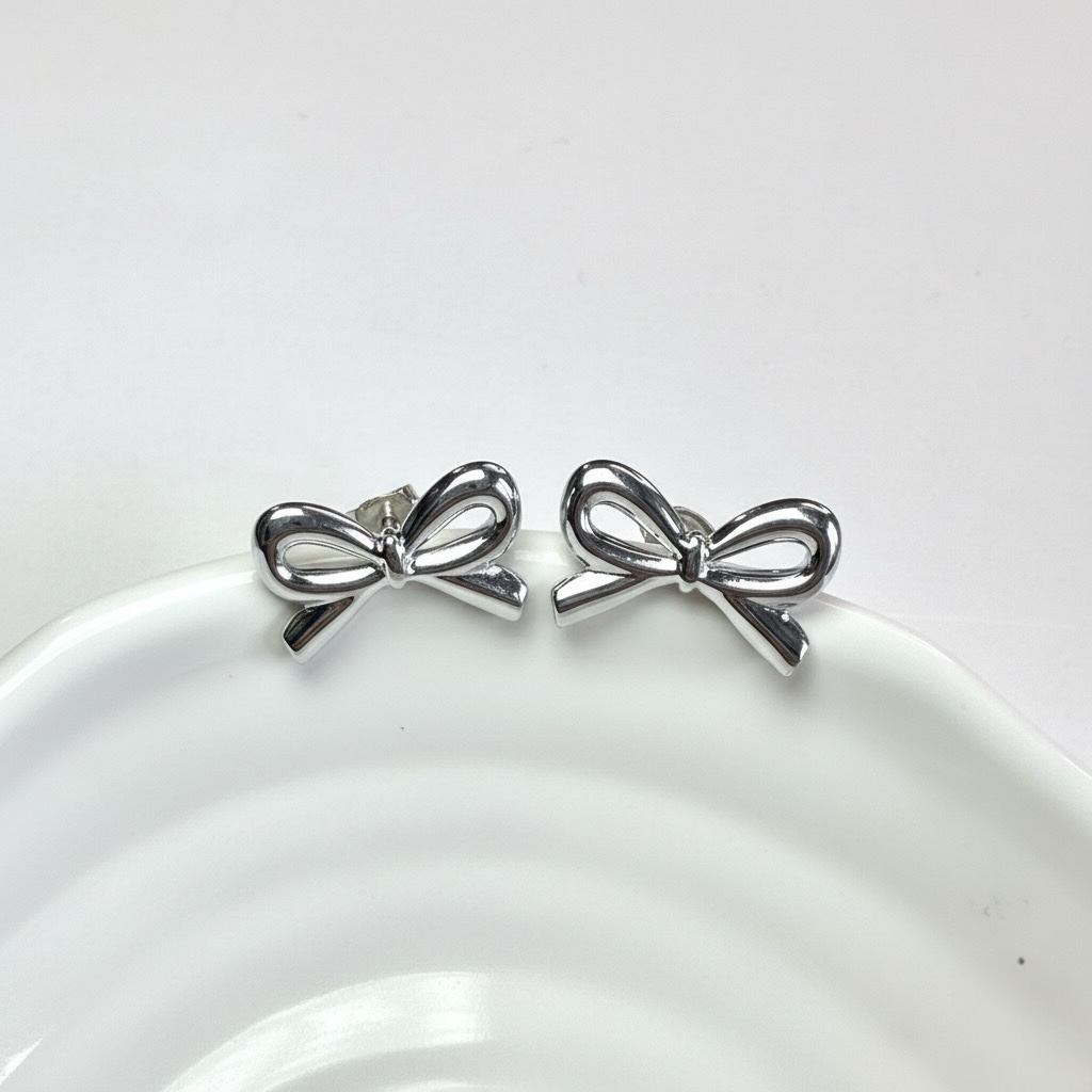 Orecchini Fiocco Argento