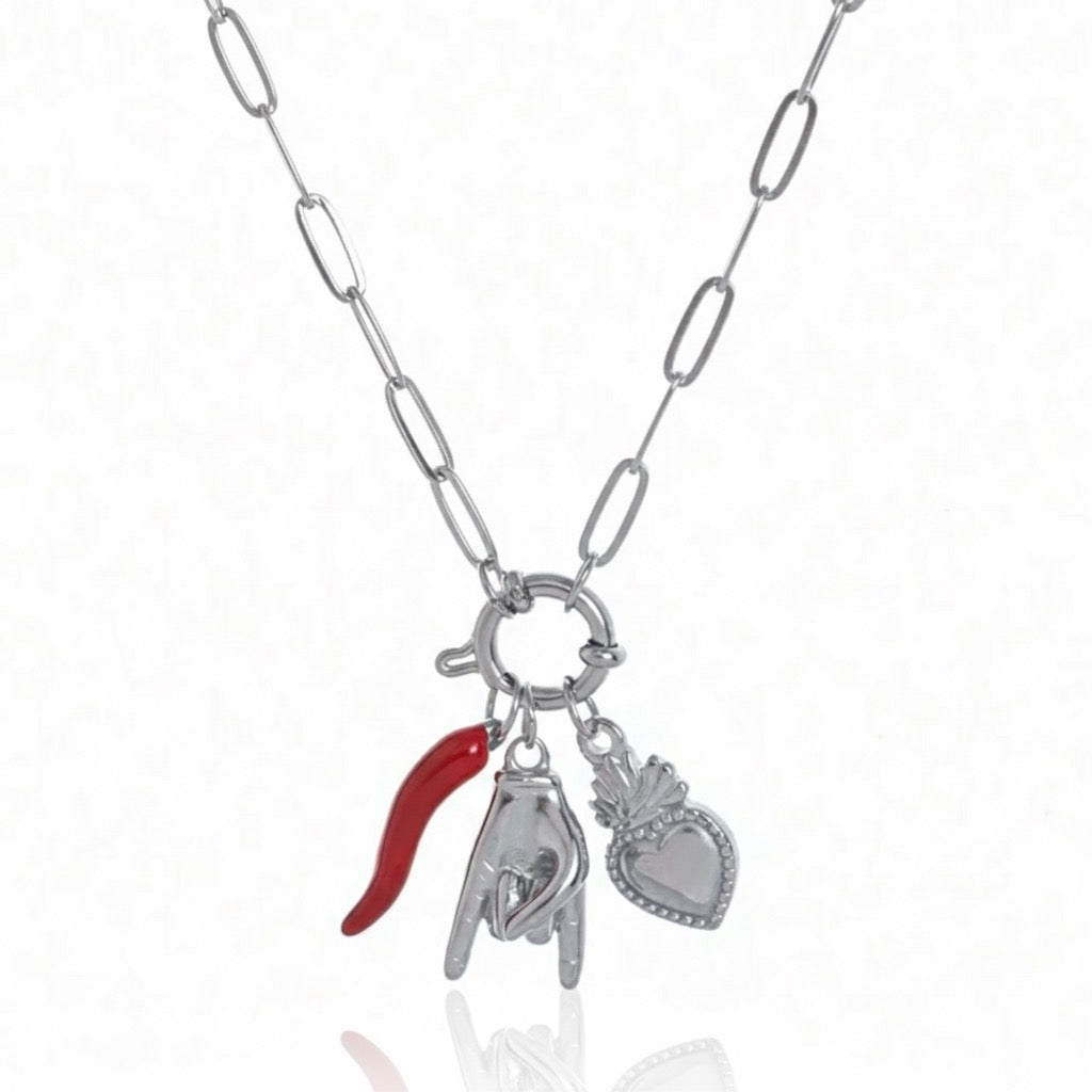 Collana Charm Fortuna Argento