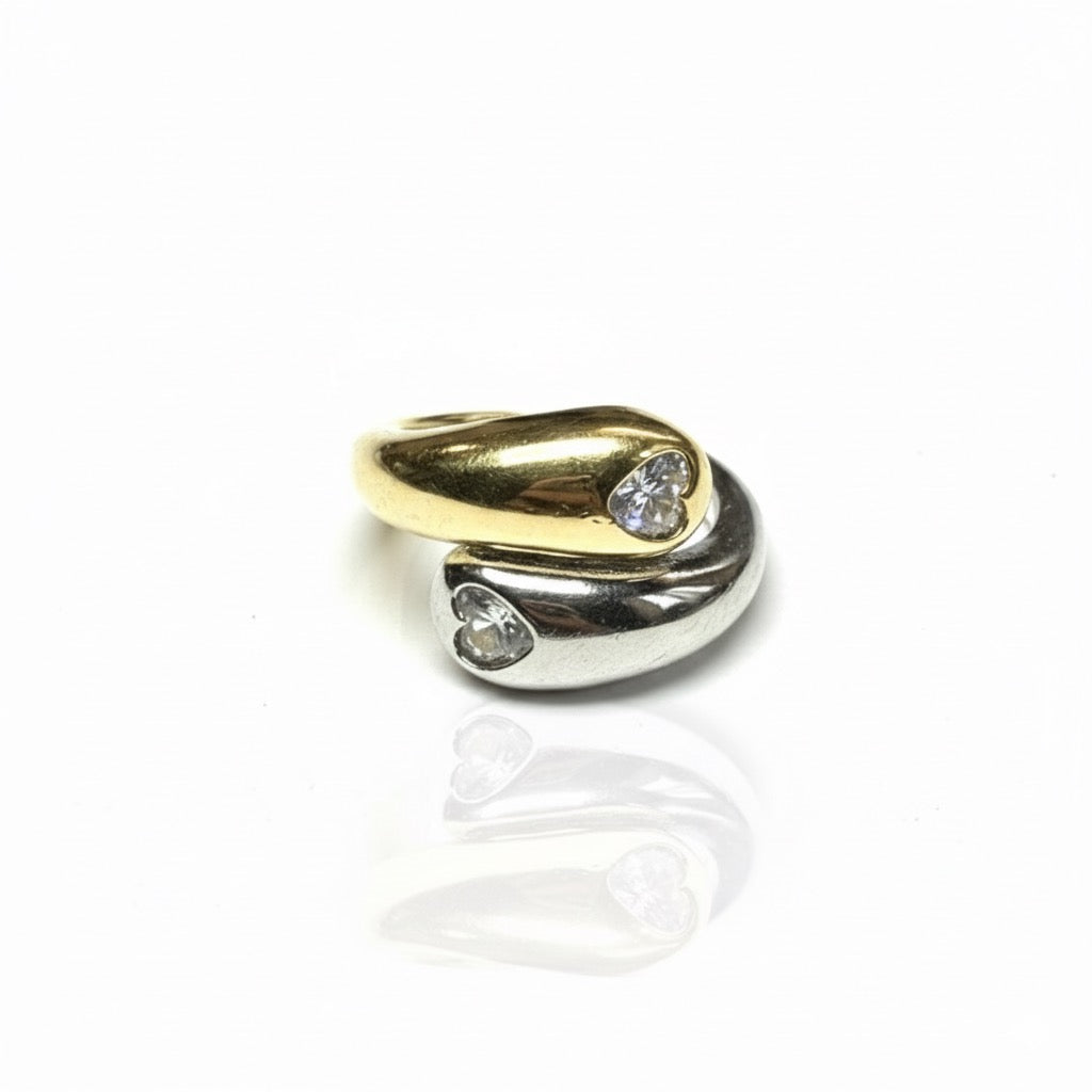 Anello Abbraccio Bicolor