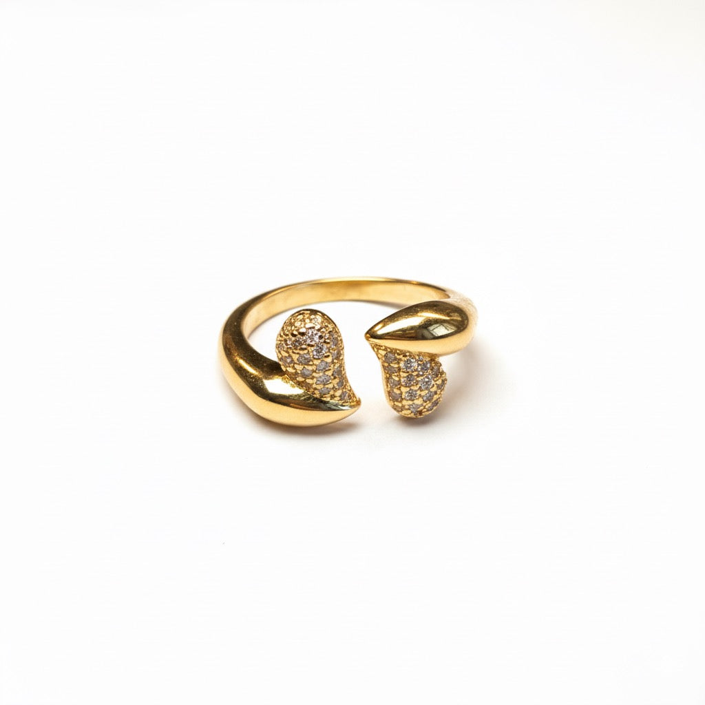 Anello Couple Zirconato Oro