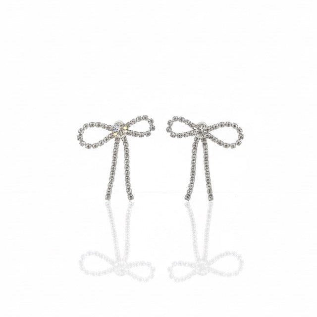Orecchini Cristal Bow Argento