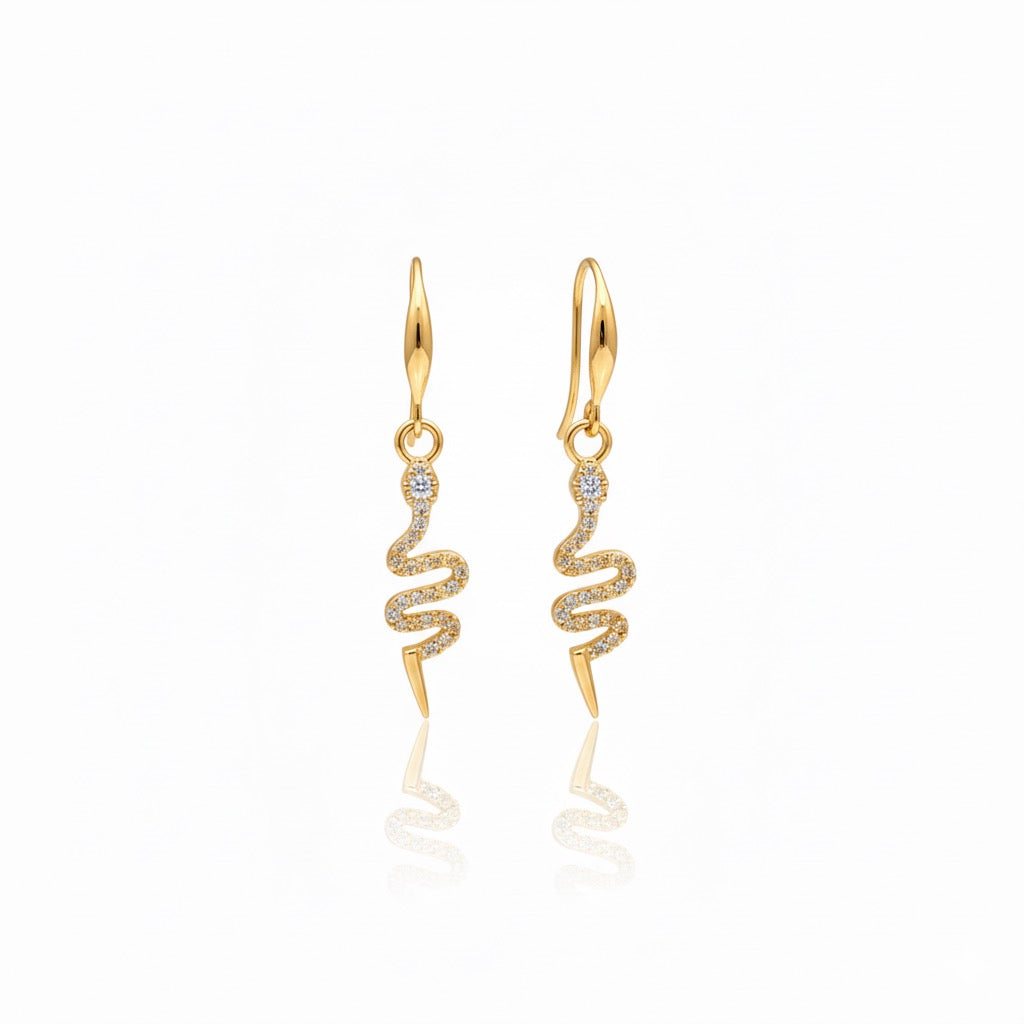 Orecchini Snake Zirconati Oro