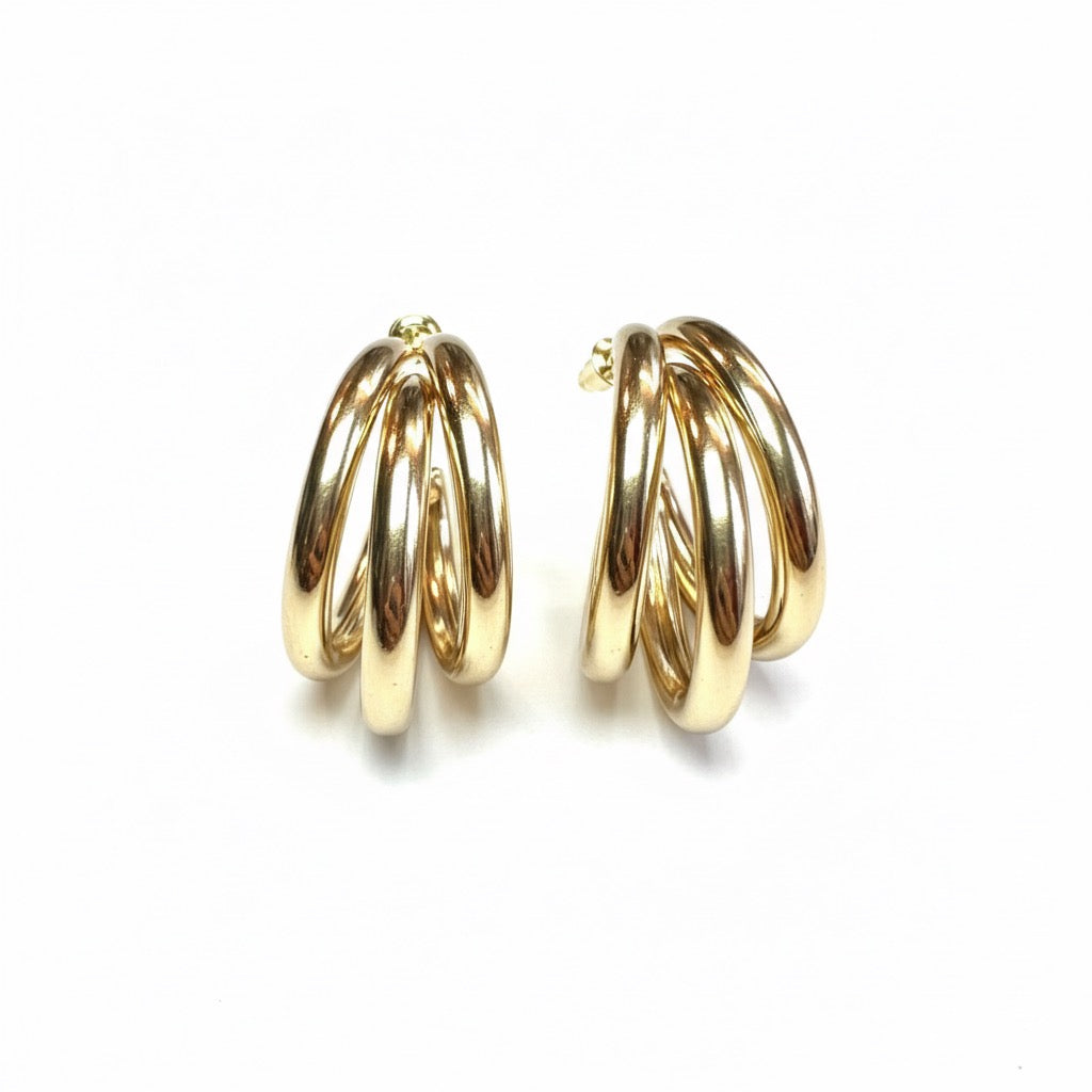 Orecchini Triple Big Oro