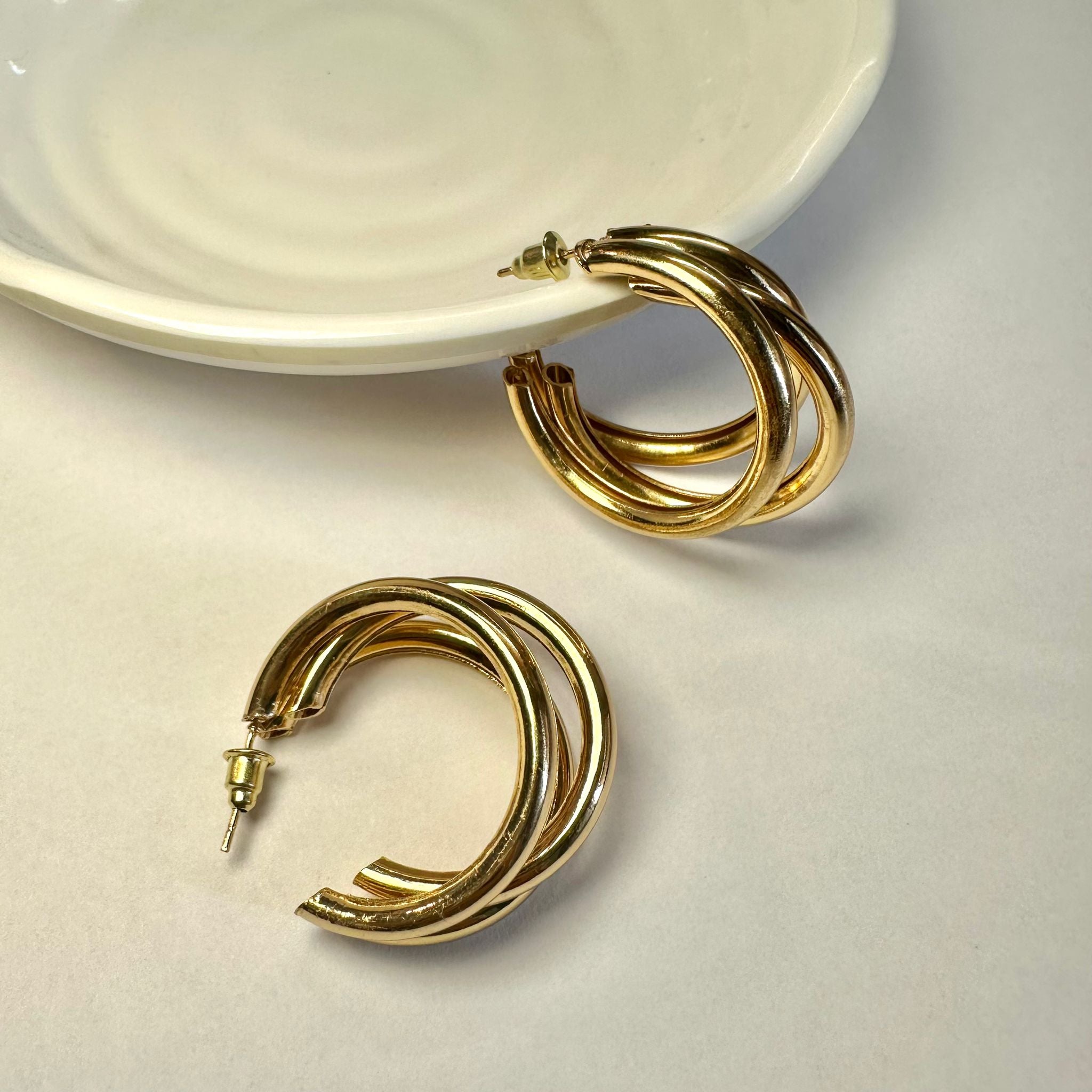 Orecchini Triple Big Oro