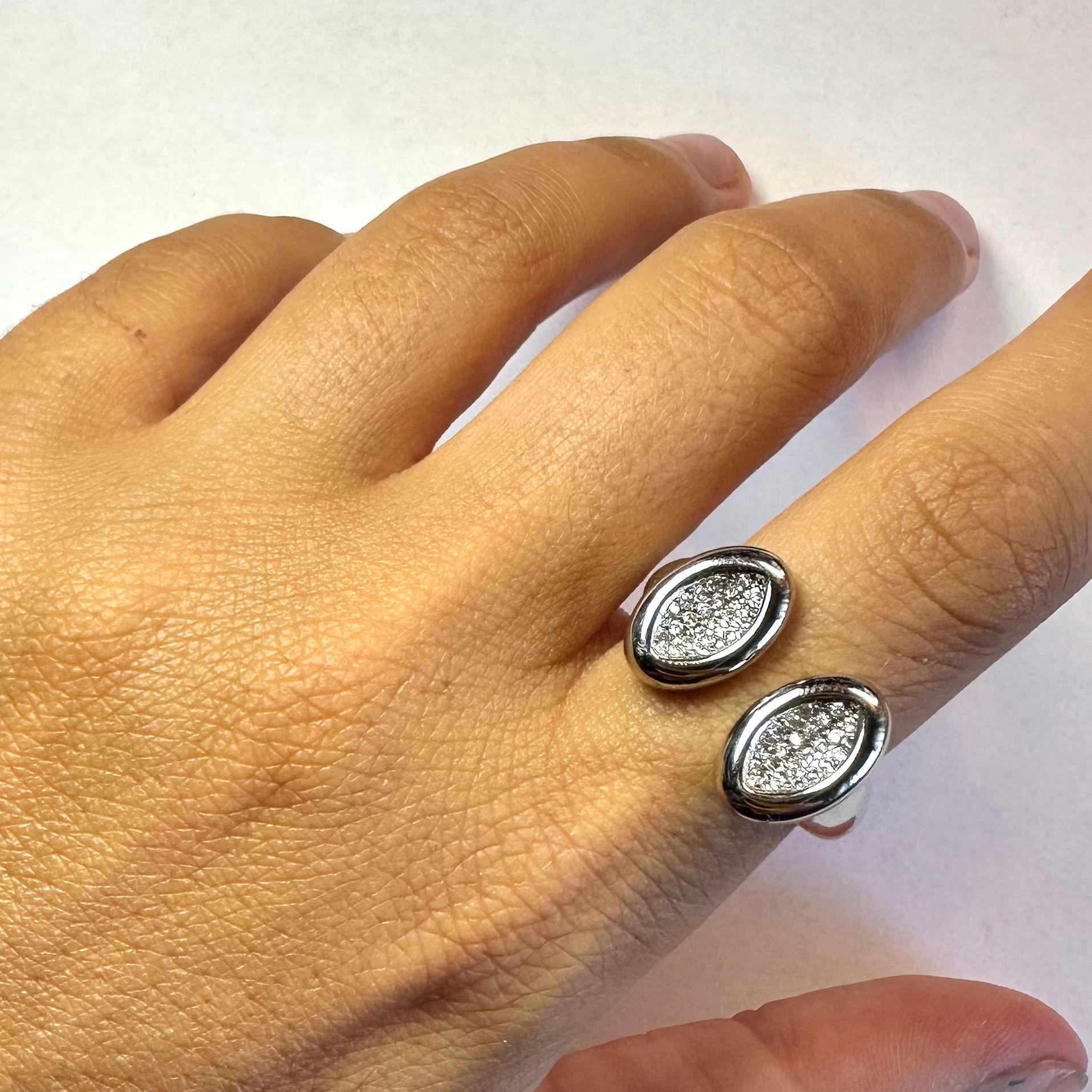 Anello Dual Zirconato Argento