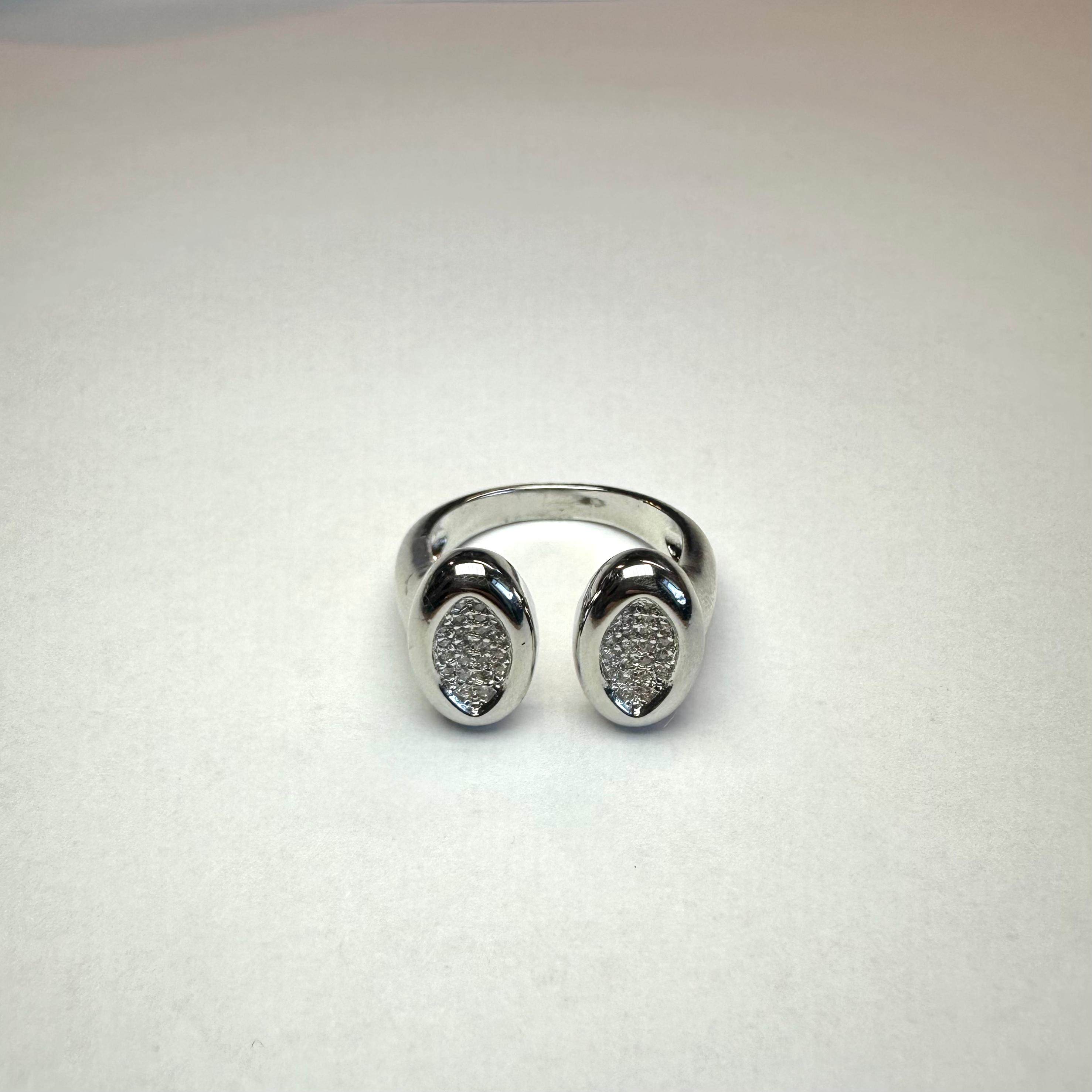 Anello Dual Zirconato Argento