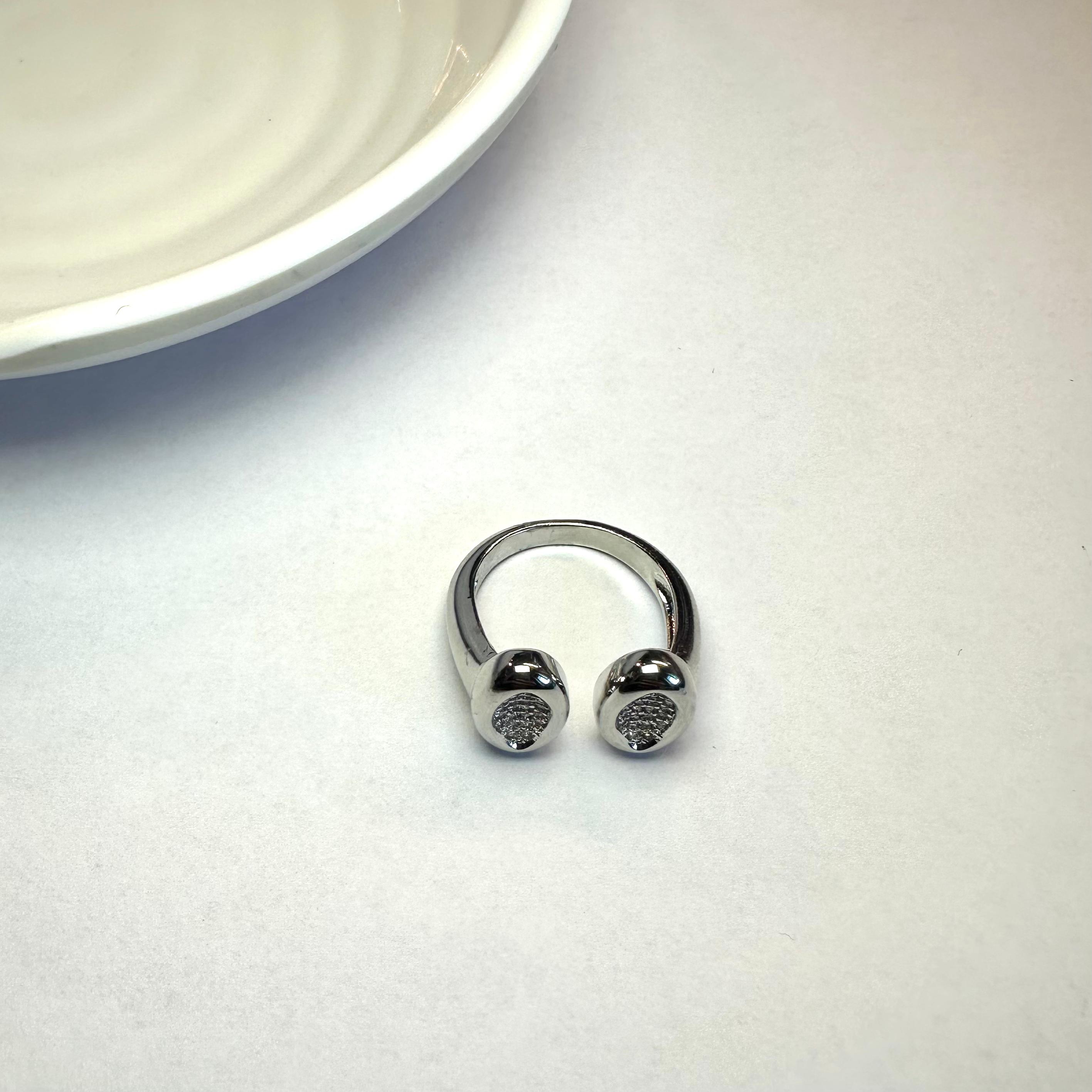 Anello Dual Zirconato Argento