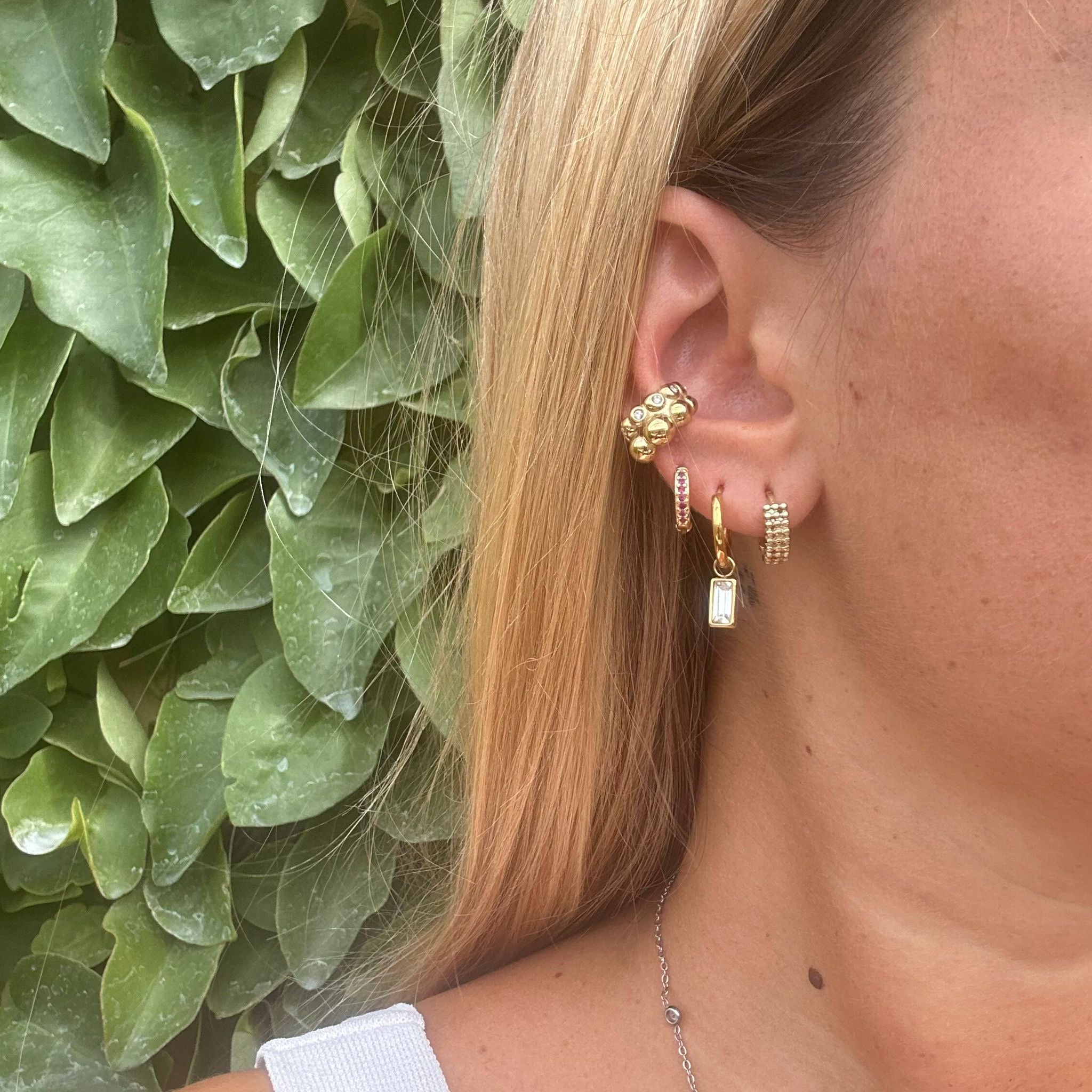 EarCuff Bubble Zirconato Oro