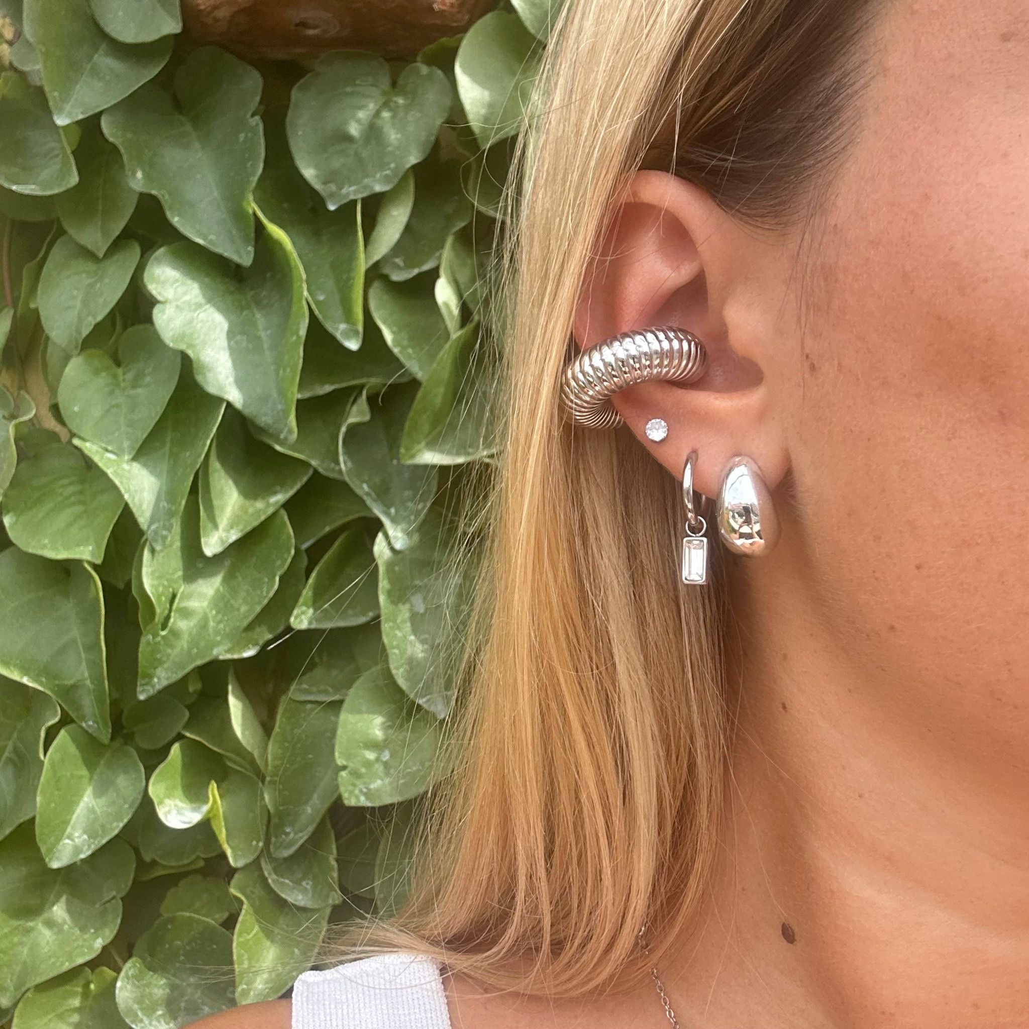 EarCuff Rigato Argento