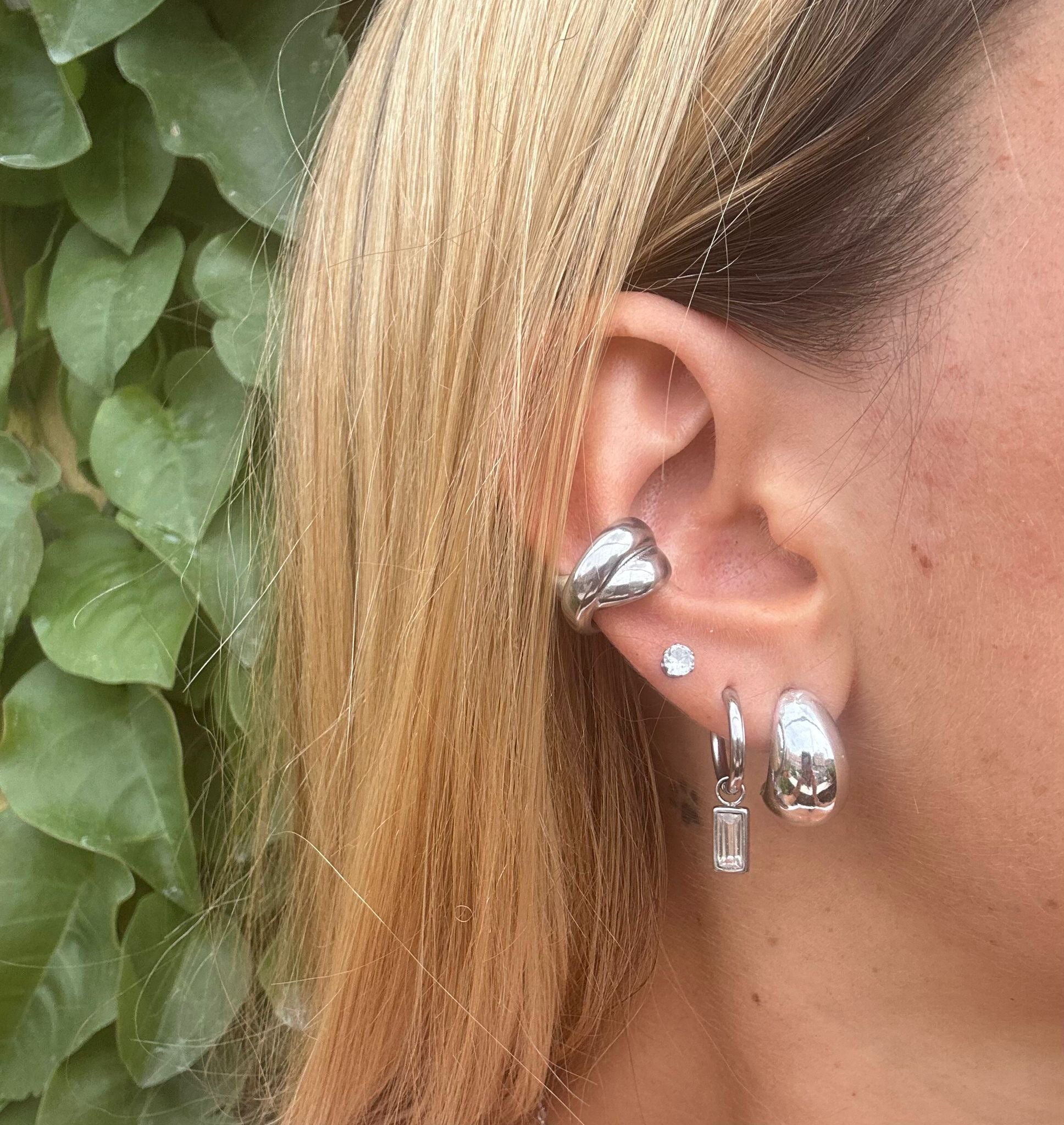 EarCuff Incrocio Argento