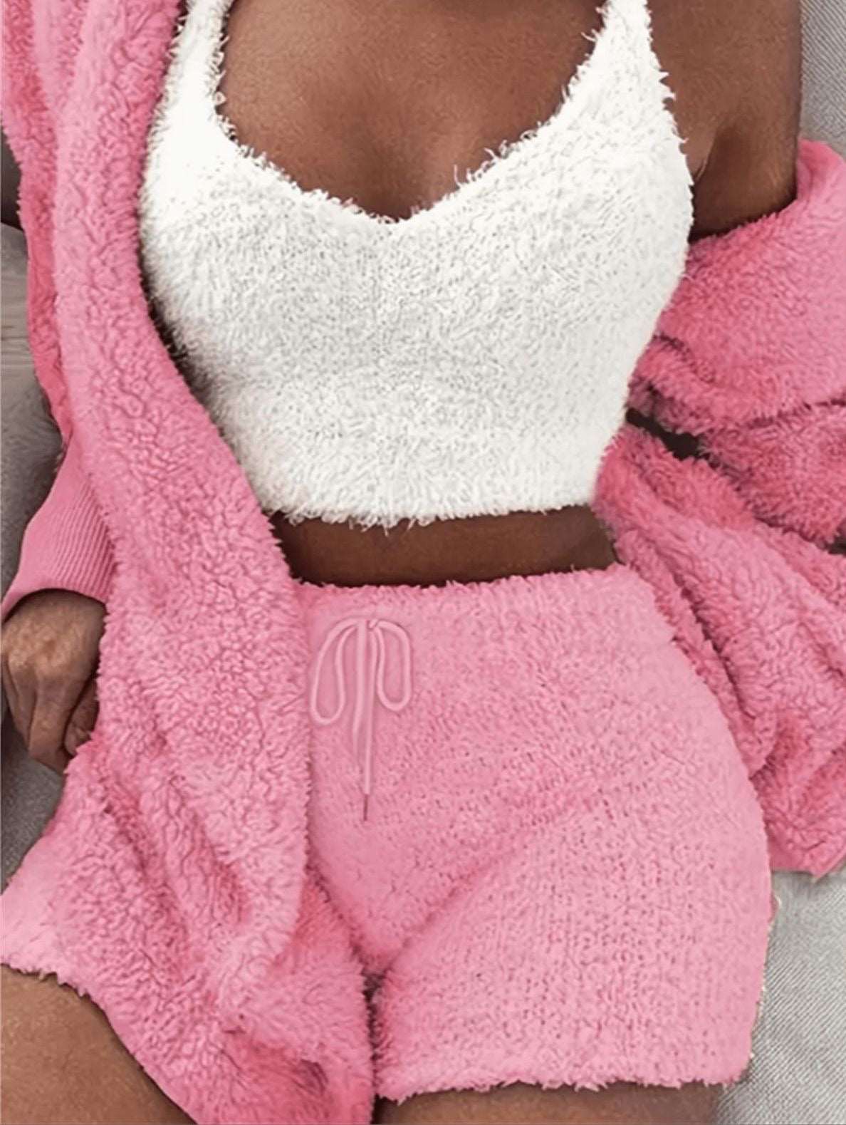 Coordinato Peluche rosa