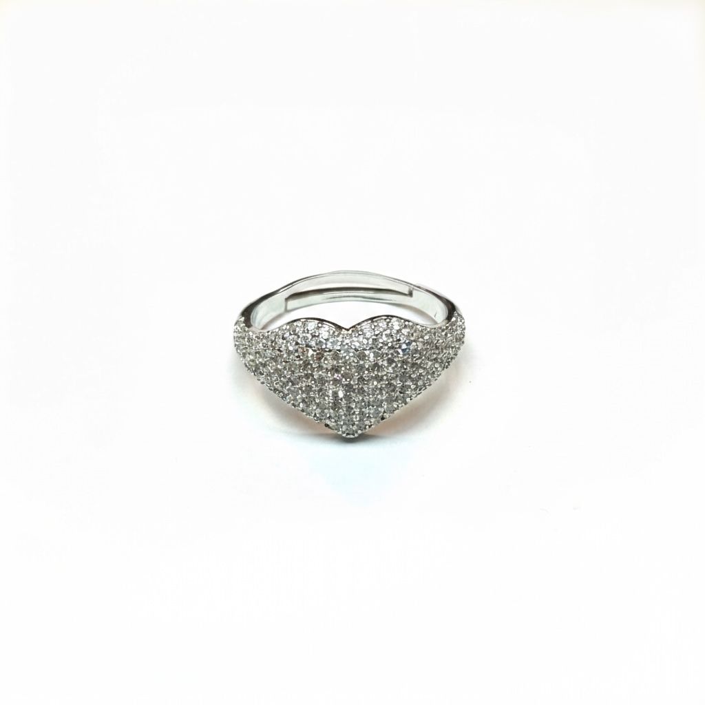 Anello Cuore Pavè Small