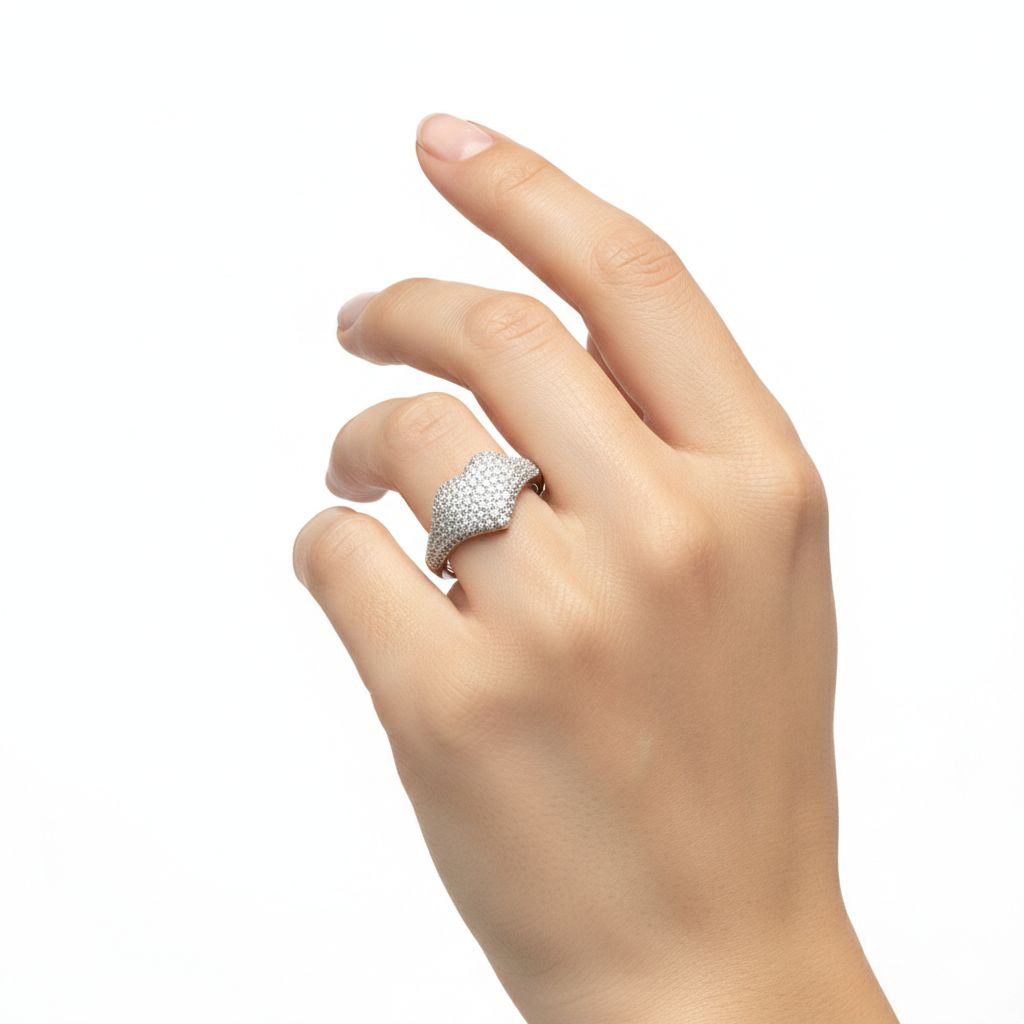 Anello Cuore Pavè Small