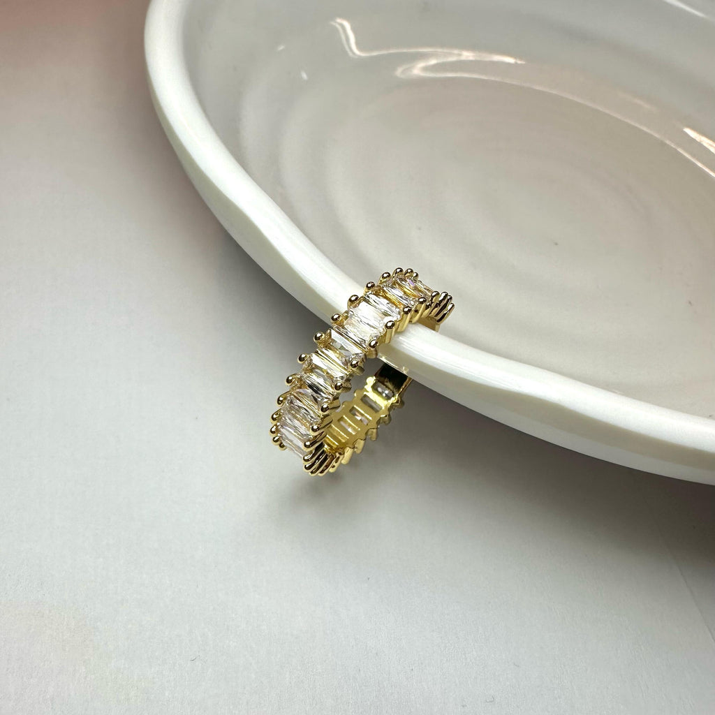 Anello Baguette Oro Bianco