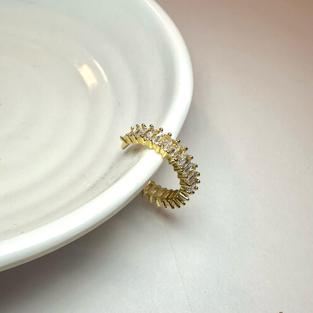 Anello Baguette Oro Bianco