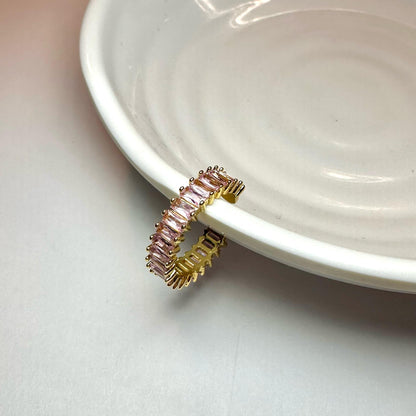 Anello Baguette Oro Rosa