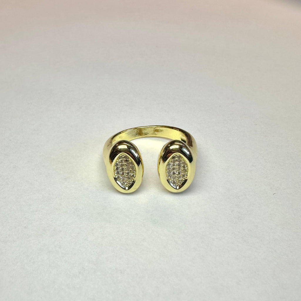 Anello Dual Zirconato Oro