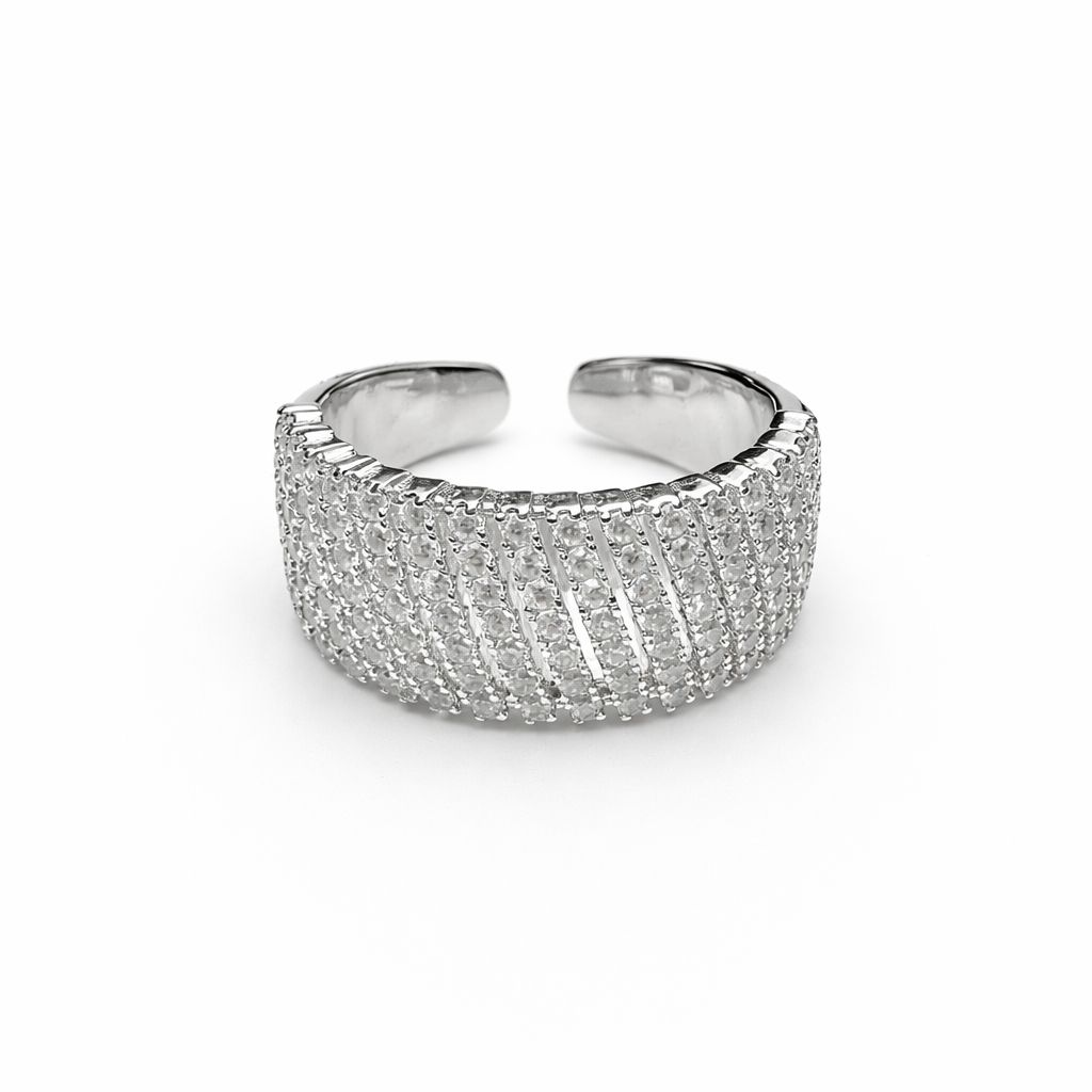 Anello Fascia Zirconata