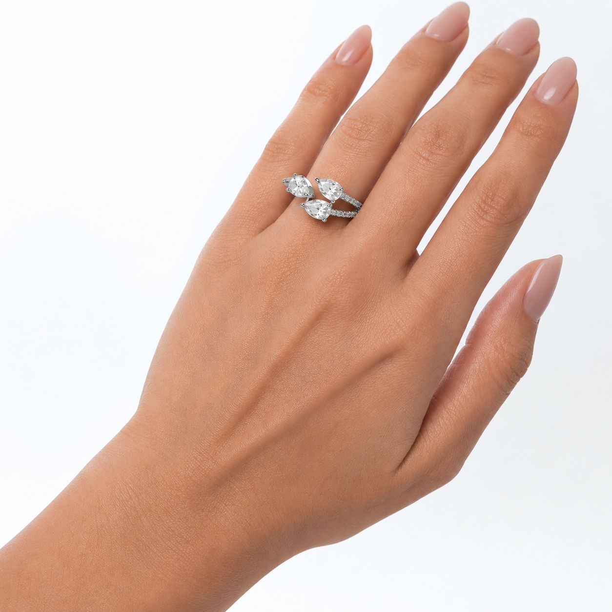 Anello Goccie Zirconate
