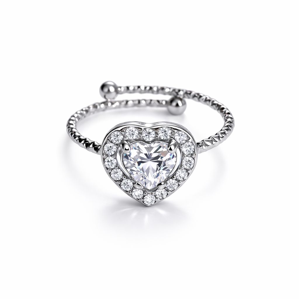 Anello Heart Argento