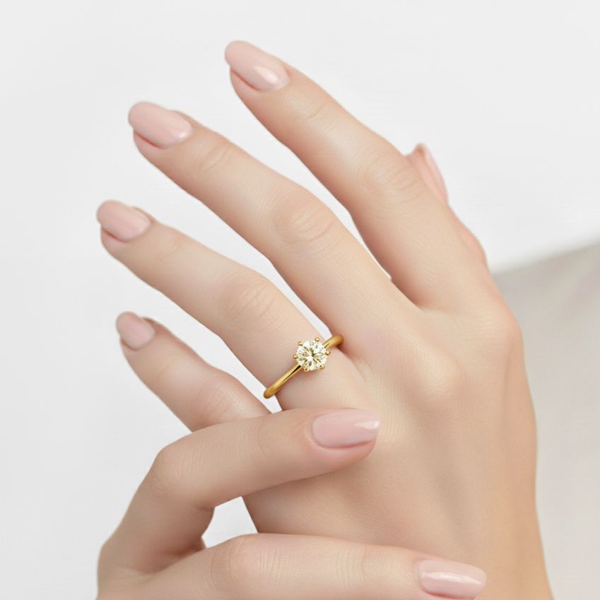 Anello Solitario Oro