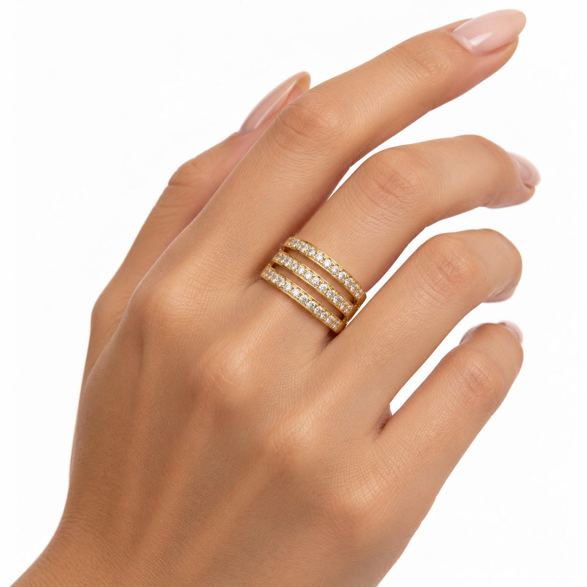 Anello Trinity Zirconato