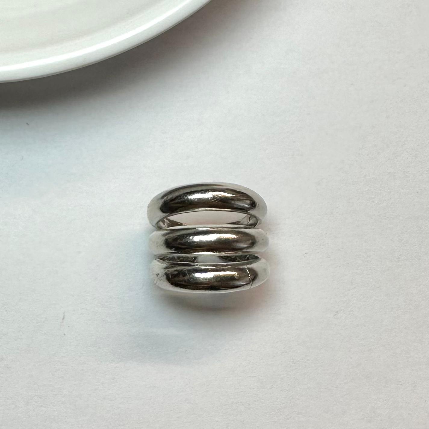 Silberner Herzring