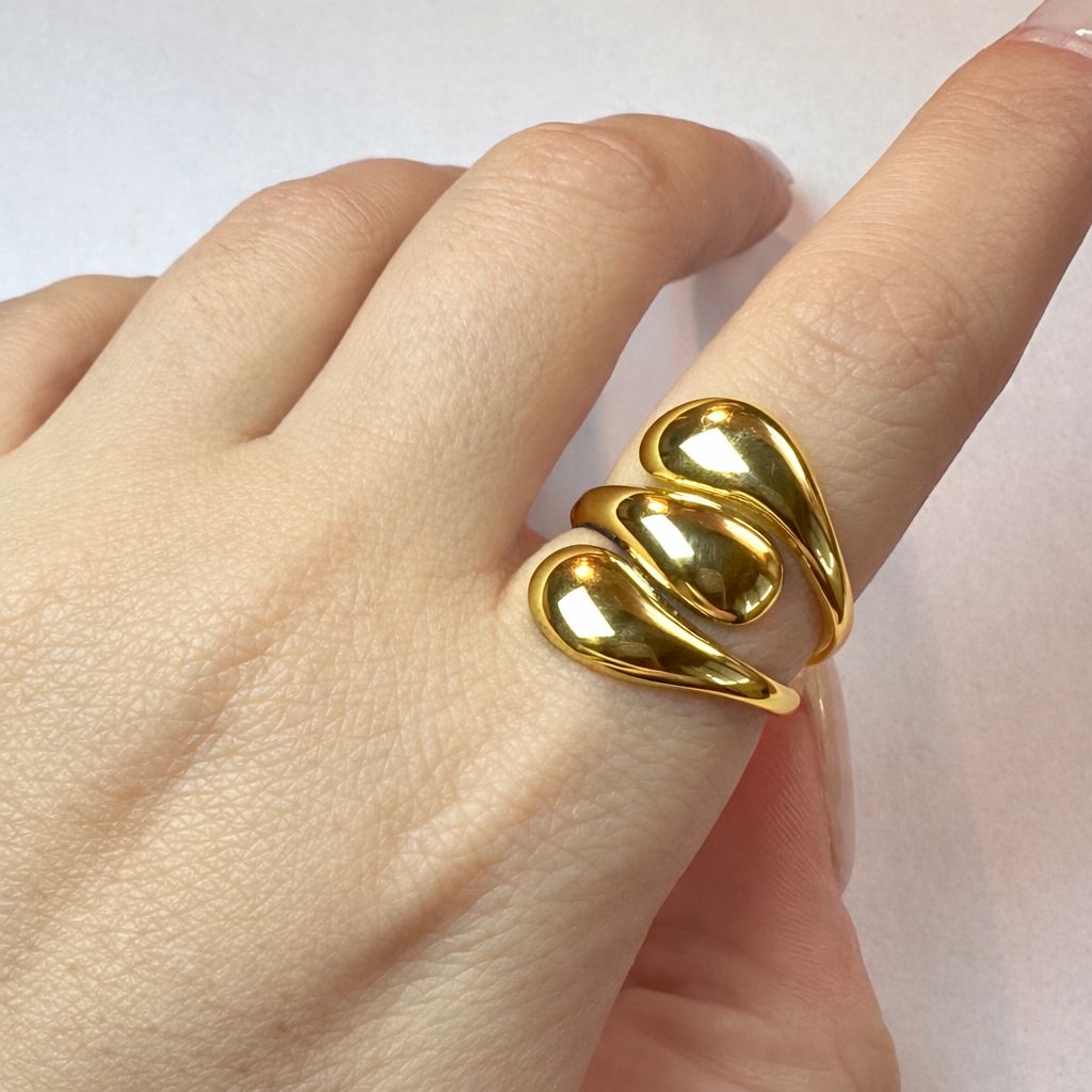 Goldener Herzring
