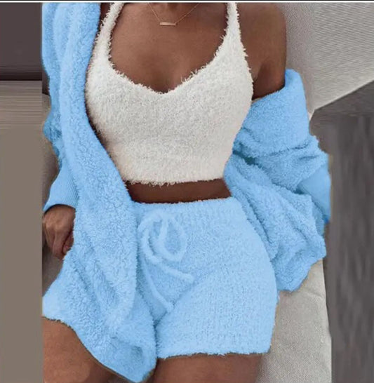 Coordinato Peluche azzurro