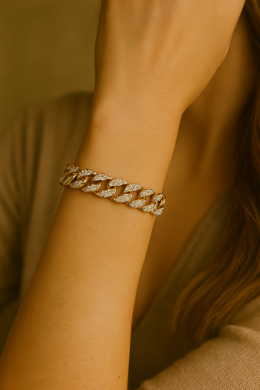Bracciale Catena Zirconato Oro