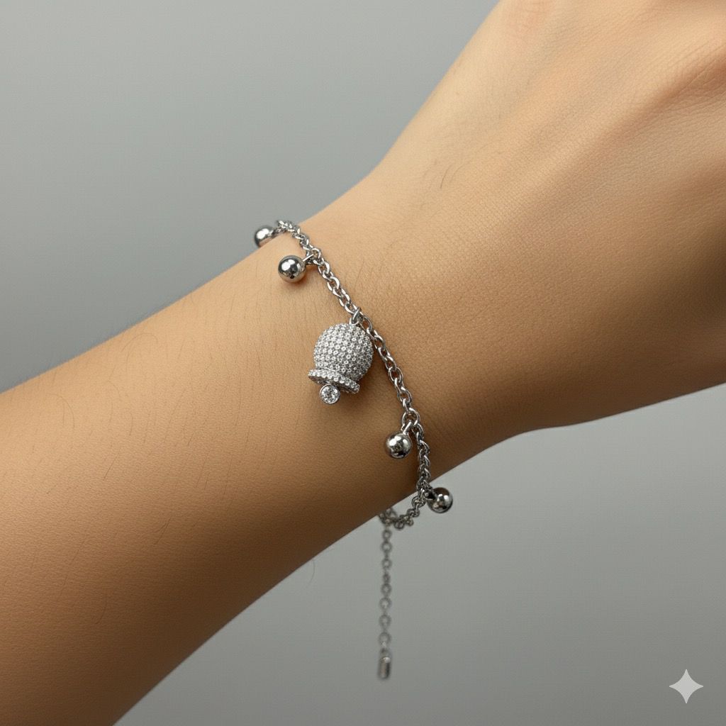 Bracciale Campanelle Sonaglio Argento